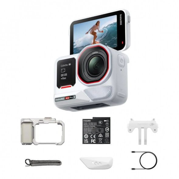 Экшн-камера Insta360 Ace Pro 2 Single Battery Xplorer Bundle, Arctic White в Чебоксарах