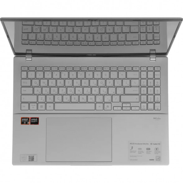 Ноутбук ASUS VivoBook S16 M3607KA-SH131 (16&amp;quot;, OLED, AMD Ryzen AI 5 330 2ГГц, 4 ядра, 16ГБ DDR5, 512ГБ SSD, AMD Radeon 820M, без ОС), серебристый в Чебоксарах