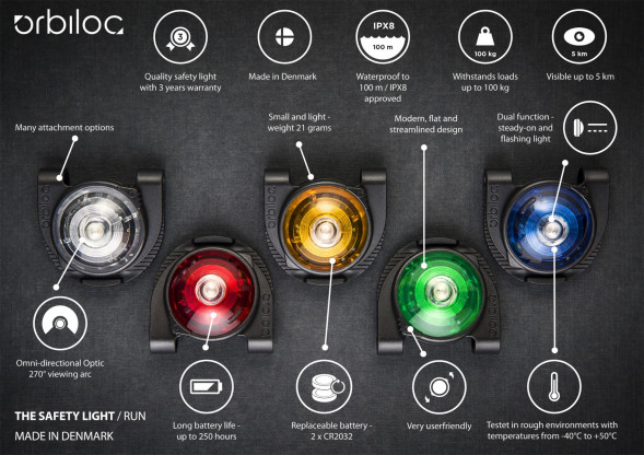 Фонарь для собак Orbiloc Dog Dual Signal Colours, синий в Чебоксарах