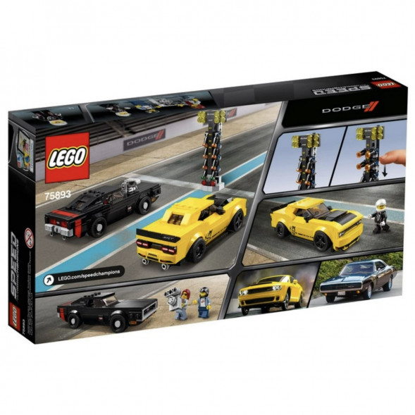 Конструктор LEGO Speed Champions 75893 2018 Dodge Challenger SRT Demon и 1970 Dodge Charger R/T в Чебоксарах