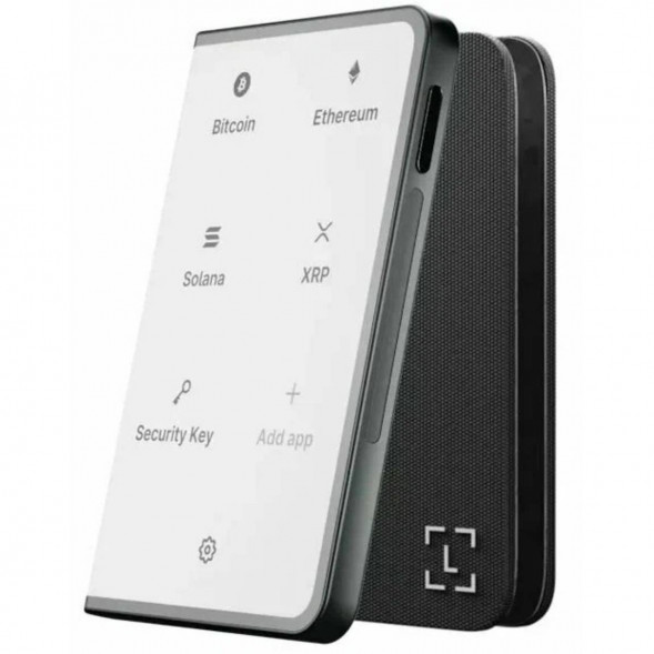 Аппаратный холодный криптокошелек Ledger Stax c чехлом Magnet Shell Black + Recovery Key в Чебоксарах