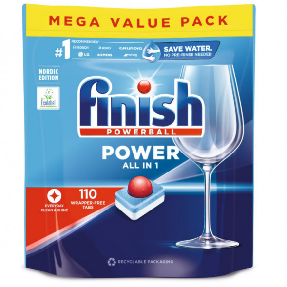 Таблетки для п/машины Finish Poweball Power All in 1, 110 шт. в Чебоксарах
