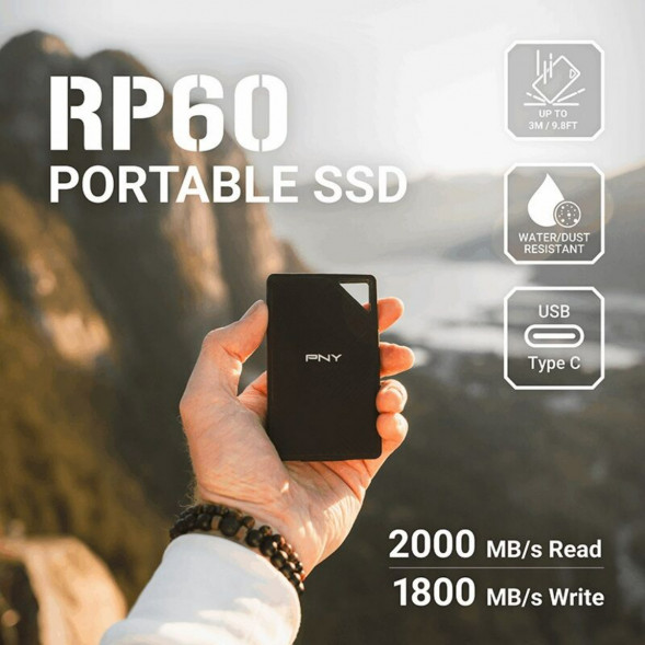 Внешний диск SSD PNY RP60 (PSDOGS3060-1TB-RB), 1TB в Чебоксарах
