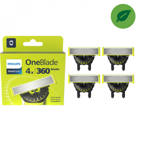 Сменные лезвия Philips Oneblade 360 QP440/50, 4 шт. в Чебоксарах