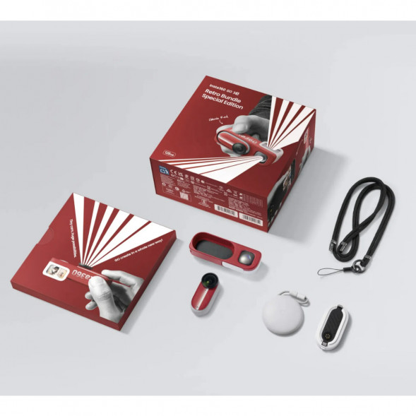 Экшн-камера Insta360 Go 3S Retro Bundle Special Edition 64ГБ, Red в Чебоксарах