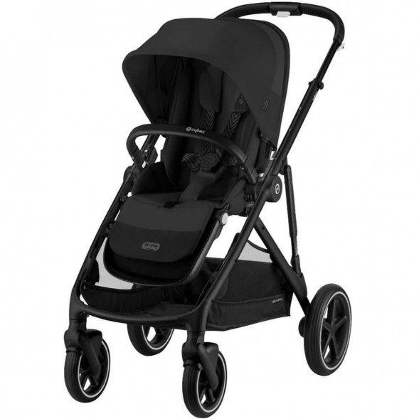 Детская коляска Cybex Gazelle S BLK Moon Black с корзиной и дождевиком в Чебоксарах