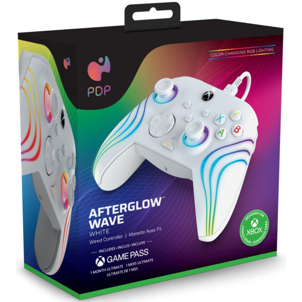 Геймпад проводной PDP для Xbox Afterglow Wave, White в Чебоксарах