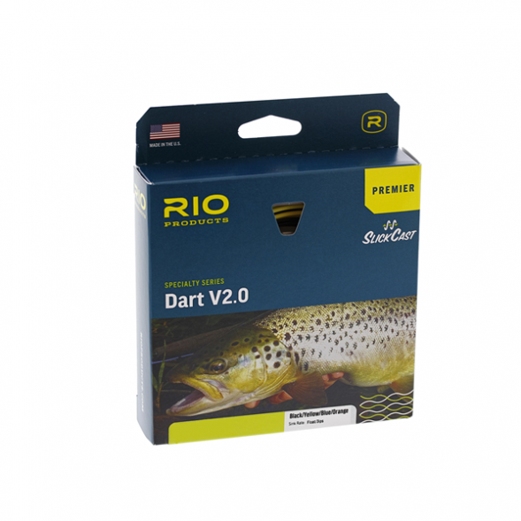 Леска RIO Premier Dart V2.0 Float WF7F/S3, Black/Yellow/Blue/Orange в Чебоксарах